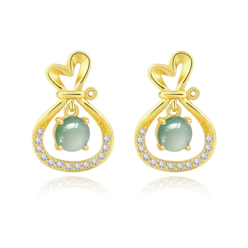 Luxury Bags In Sale - Heiß begehrte originale natürliche Jade-Ohrringe: Exquisiter