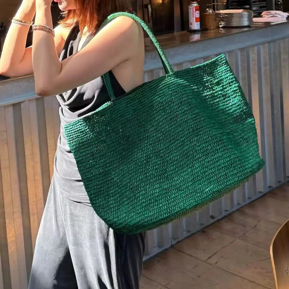 Luxury Bags Of 2026 - 2026 Große handgewebte Rattan-Tragetasche für Damen,