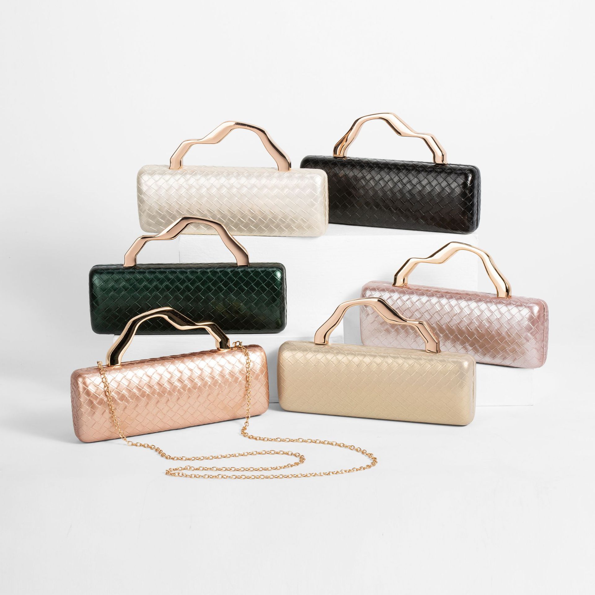 Luxury Bags Gold - Pu Leder Umhängetasche Abend Neue Kupplung