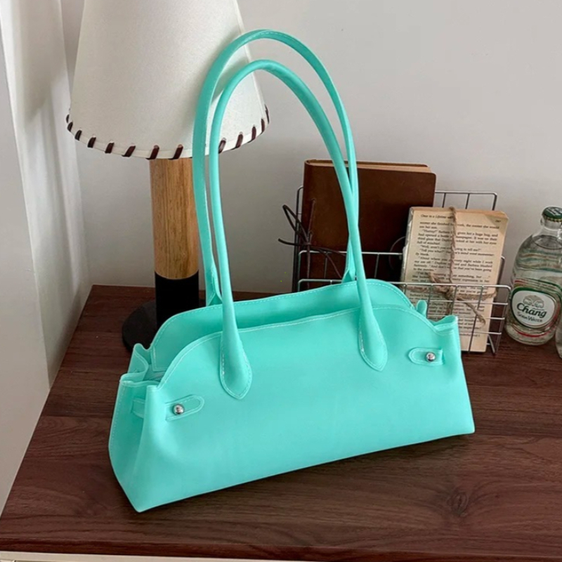 Luxury Bags Coach - Damen PVC Einfarbige Kurzgriff-Handtasche Weibliche Casual