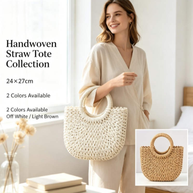 Luxury Bags Of 2026 - Böhmische Handgewebte Hohlmond-Öko-Tasche, Luxuriöse Vielseitige Crossbody-Handtasche,