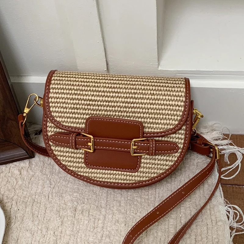 Luxury Bags Of 2026 - Englischer Stil Mini-Strohsatteltaschen für Damen –