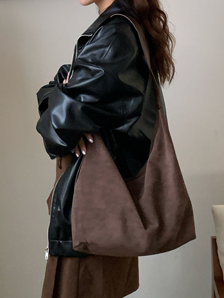 Bucket Bag Suede - Wildleder-Schultertasche für Damen 2026 Neue Herbst-