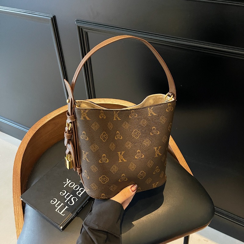 Luxury Bags Sale - Neue Retro-Mode bedruckte Bucket-Bag mit Buchstabenmuster,