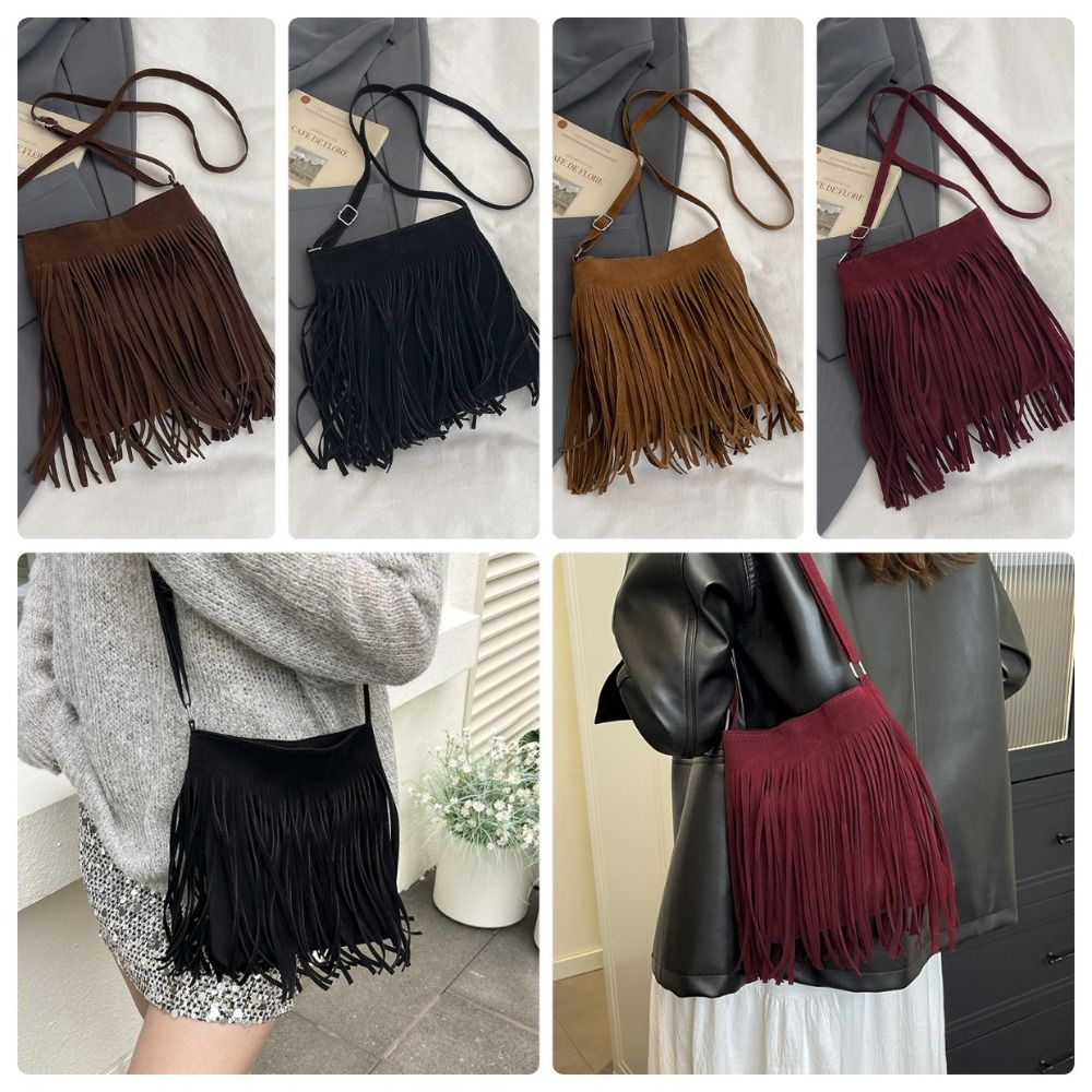 Modische Wildleder-Umhängetasc – Bucket Bag Suede Bewertung und Preis