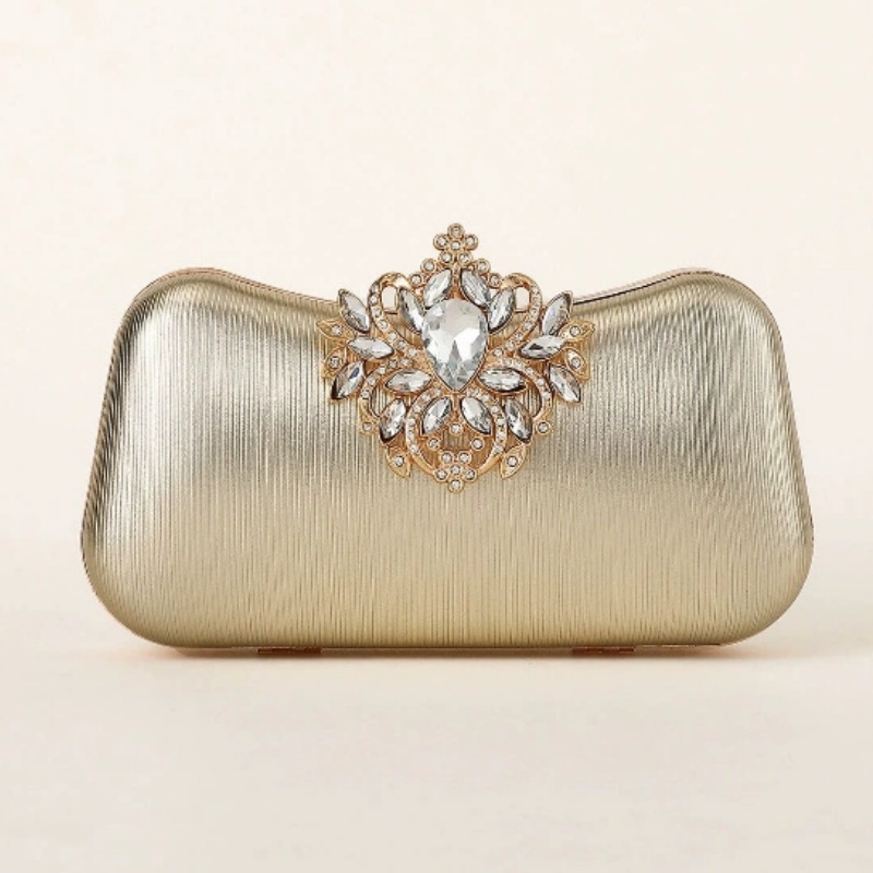 Dunkelgrüne Samt-Clutch Luxuri – Luxury Bags Gold Bewertung und Preis