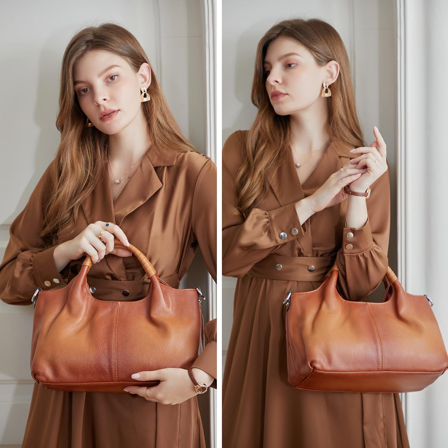 Echte Leder-Schultertaschen un – Quiet Luxury Bags Designer Bewertung und Preis