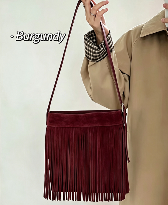 Vintage Bohemian Fransen-Quast – Bucket Bag Suede Bewertung und Preis