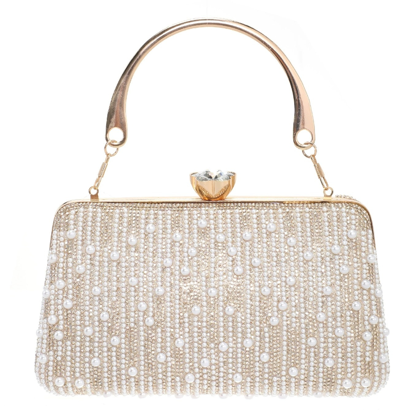 Formale silberne Abendtaschen  – Luxury Bags Gold Bewertung und Preis