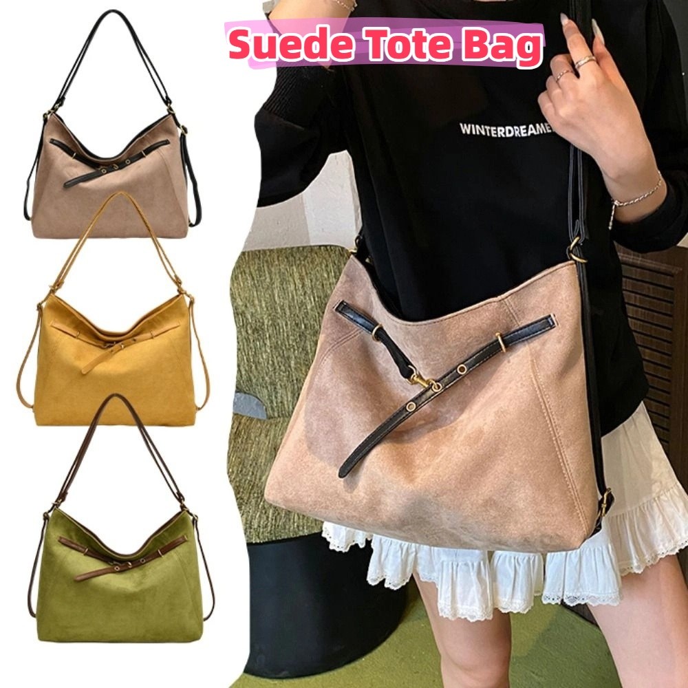 Trendige Große Wildleder-Trage – Bucket Bag Suede Bewertung und Preis