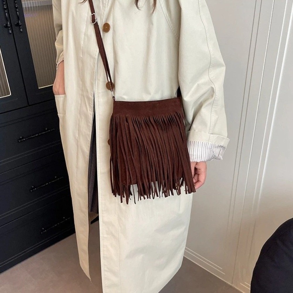 Modische Wildleder-Fransen-Umh – Bucket Bag Suede Bewertung und Preis